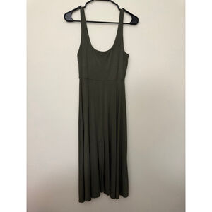 Women's GOOD AMERICAN Midi Dress Size 3 Olive Green